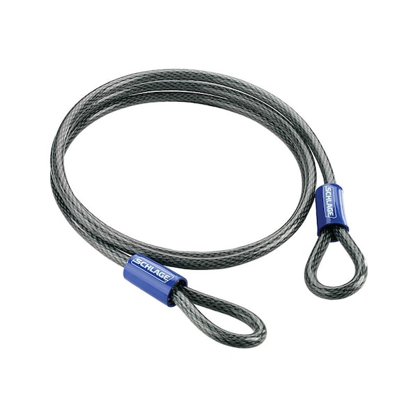 Schlage Schlage 84 in. H X 3/8 in. W X 7 ft. L Steel Double Locking Double Loop Cable 999256 - main